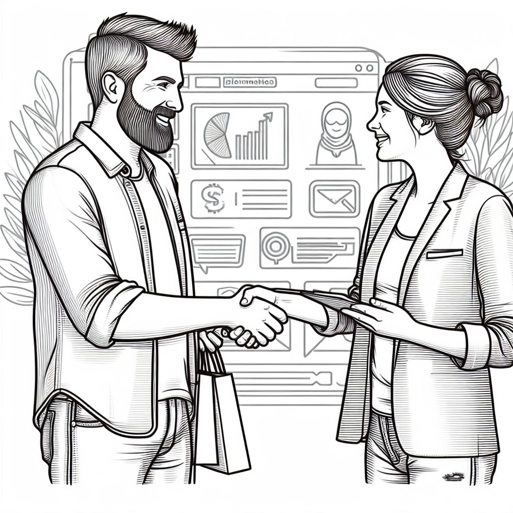 OIG2 (2) Mark shaking hands with a new client, improving the e-commerce store's performance through jcoaching